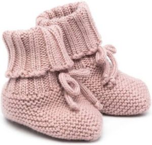 Paz Rodriguez knitted wool slipper boots Pink