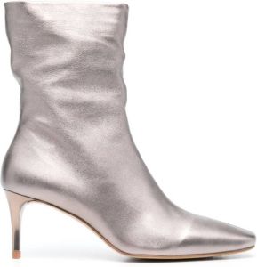 Pedro Garcia 80mm ankle leather boots Gold