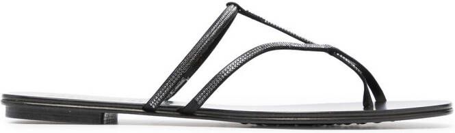 Pedro Garcia Estee crystal embellished sandals Black