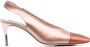 Pedro Garcia metallic slingback-strap 75mm pumps Pink - Thumbnail 1