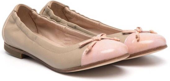 Pèpè bow-detail ballerina shoes Neutrals