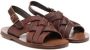 Pèpè braided-strap leather sandals Brown - Thumbnail 1