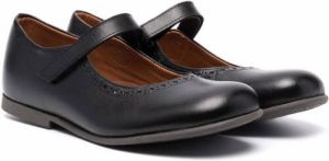 Pèpè brogue-detail leather ballerina shoes Black