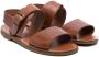 Pèpè buckled leather sandals Brown - Thumbnail 1