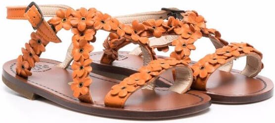 Pèpè chaleur leather sandals Orange