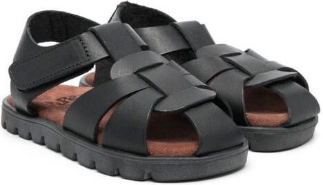 Pèpè closed-toe vegetal leather sandals Black