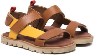 Pèpè colour-block touch-strap sandals Brown