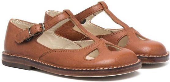 Pèpè cut-out leather sandals Brown