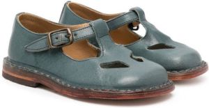 Pèpè cut-out leather shoes Blue