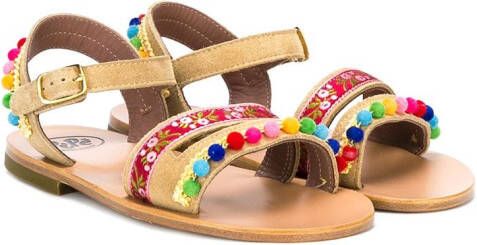 Pèpè embellished strap sandals Brown