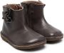 Pèpè floral-appliqué leather ankle boots Brown - Thumbnail 1