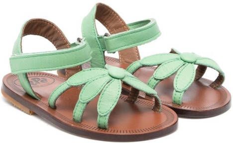 Pèpè floral-detail open-toe sandals Green