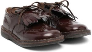 Pèpè Fringe lace-up shoes Brown