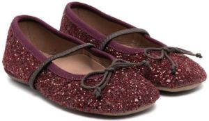 Pèpè glitter Mary-Jane ballerina shoes Red