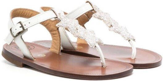 Pèpè glitter-star sandals White