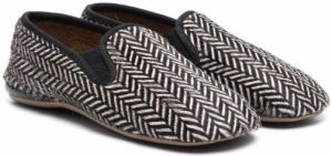 Pèpè herringbone-pattern slippers Black
