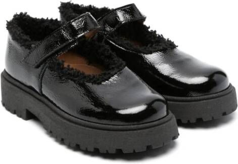 Pèpè Ingrid leather ballerina shoes Black