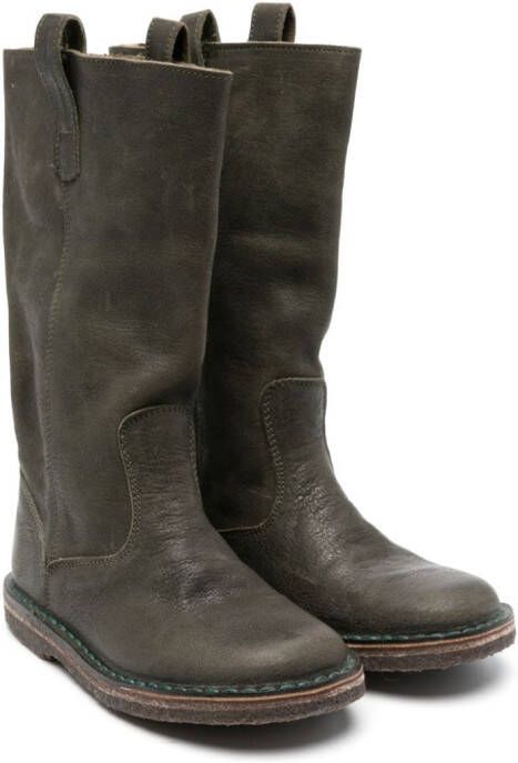 Pèpè Joanne leather tall boots Green