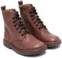 Pèpè lace-up leather ankle boots Brown - Thumbnail 1