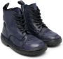 Pèpè lace-up leather boots Blue - Thumbnail 1