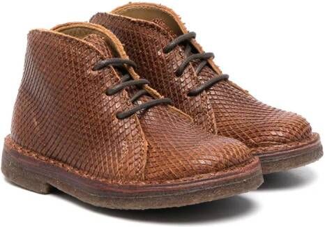 Pèpè lace-up leather boots Brown