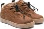 Pèpè lace-up leather sneakers Brown - Thumbnail 1