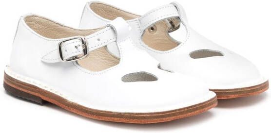 Pèpè leather cut-out shoes White