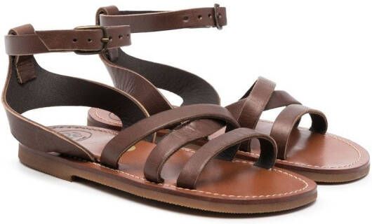 Pèpè leather multi-strap sandals Brown