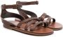 Pèpè leather multi-strap sandals Brown - Thumbnail 1