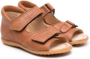 Pèpè leather touch-strap sandals Brown