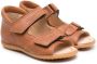Pèpè leather touch-strap sandals Brown - Thumbnail 1