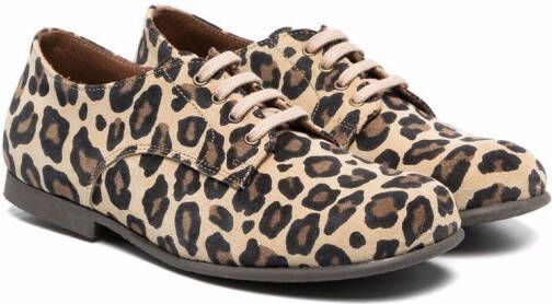 Pèpè leopard-print suede ballerinas Neutrals