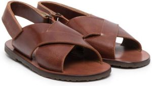 Pèpè Luca crossover-strap sandals Brown