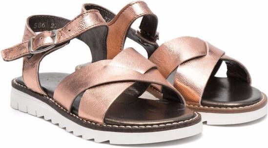 Pèpè metallic-effect leather sandals