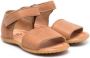 Pèpè open-toe leather sandals Brown - Thumbnail 1
