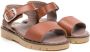 Pèpè open-toe leather sandals Brown - Thumbnail 1