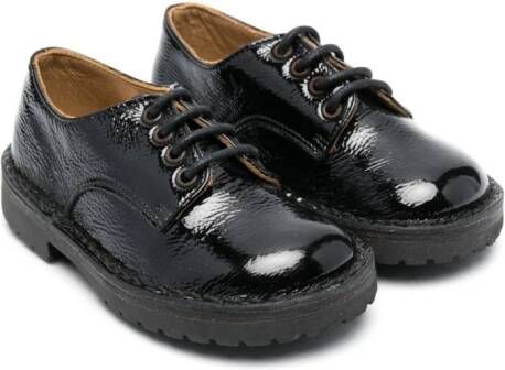 Pèpè patent-leather lace-up shoes Black