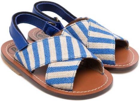 Pépé Kids crossover toe-strap sandals Blue
