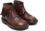 Pépé Kids fringed leather ankle boots Brown - Thumbnail 1