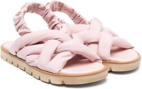 Pépé Kids Lisbeth crossover band sandals Pink