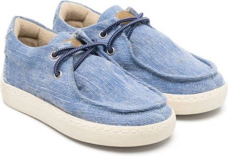 Pépé Kids Mali denim-design loafers Blue