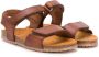 Pépé Kids touch strap flat sandals Brown - Thumbnail 1