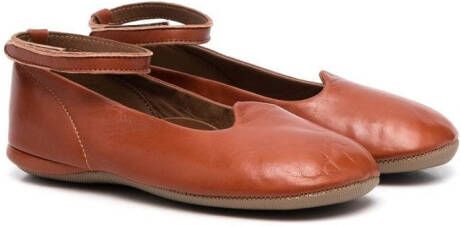Pèpè round-toe ballerina shoes Brown
