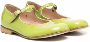 Pèpè round-toe leather ballerinas Green