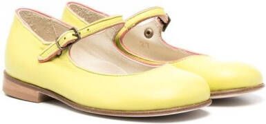 Pèpè round-toe leather ballerinas Yellow