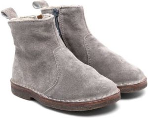 Pèpè shearling-lined suede ankle boots Grey