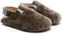 Pèpè slingback fleece slippers Brown - Thumbnail 1