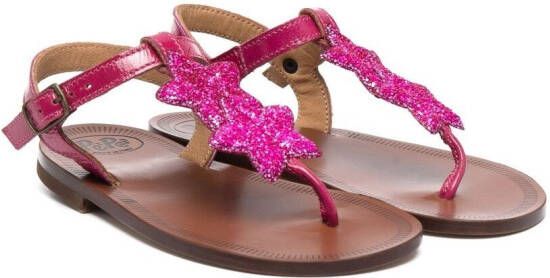 Pèpè star-detail leather sandals Pink