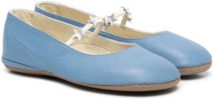Pèpè star-patch ballerina shoes Blue