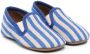 Pèpè stripe linen slip-on shoes Blue - Thumbnail 1